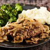 Chopped Steaks with Mushroom & Onion Gravy